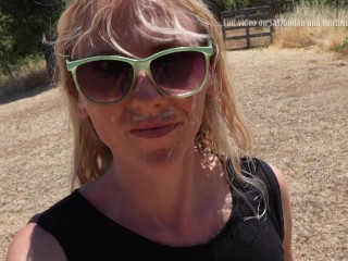 Barn Manager makes me clean off his cum in the outdoor shower