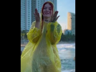 Wearing this so I don’t get wet… oops 😇💋