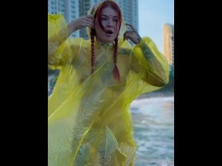 Wearing this so I don’t get wet… oops 😇💋