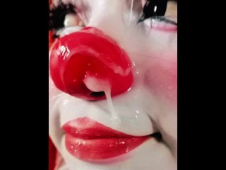 Redhead Clown's First POV Tit Job & Facial (full vid on onlyfans!)