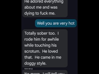 "Happy Father's Day"-Real Cheating Wife texts hubby bragging about fucking guy from bar Sat. night