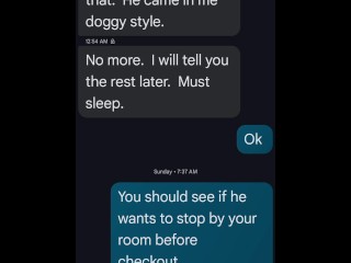 "Happy Father's Day"-Real Cheating Wife texts hubby bragging about fucking guy from bar Sat. night