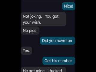 "Happy Father's Day"-Real Cheating Wife texts hubby bragging about fucking guy from bar Sat. night