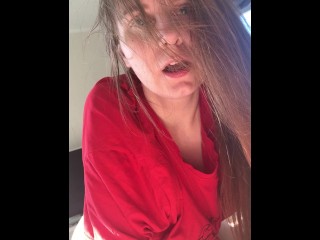 POV homemade deep blowjob - vertical video - Lovessie Mur