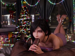 Tifa x Barret blowjob - Final Fantasy 7 Remake (Auxtasy)