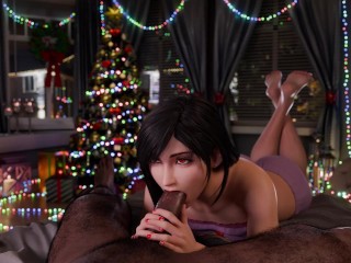 Tifa x Barret blowjob - Final Fantasy 7 Remake (Auxtasy)