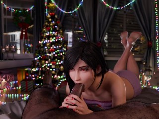Tifa x Barret blowjob - Final Fantasy 7 Remake (Auxtasy)
