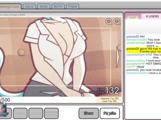 Nicoles Risky Job - Nicole showing her body on live stream! hentai game
