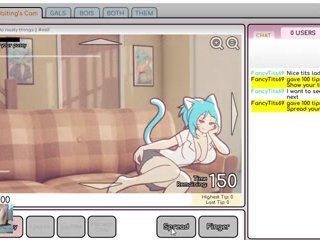 Nicoles Risky Job - Nicole showing her body on live stream! hentai game