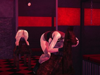 Sakura rubs her pussy against a wooden horse and cums