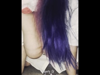 Silent Hill BBW Nurse Cwitch Paine gets filthy and rides 10 INCH DILDO