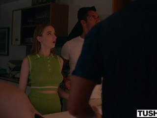 TUSHY Gorgeous Besties Milan Cheek And Polly Yangs Have Crazy Anal Foursome On Couples Getaway