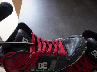 fucking trashed dc spartan, ripping of sole, cutting, jerking off