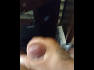 Daddy masturbating and cums on himself