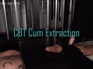 Femdom CBT Cum Extraction using trample table and bare feet Teaser