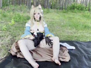 Miss Hina Cosplay in the Forest (Genshin Impact) – Fantasy Becomes Reality