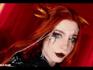 Lusty Succubus stripped a gamer of his Virginity. Femdom, Rimming, Strapon - MollyRedWolf