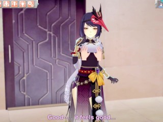 [Koikatsu] Genshin impact, Kujou Sara has sex
