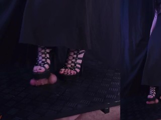 Mistress from Athens Ballbusting in Gladiator High Heels - Cock Balls Crush Trample, Shoejob, CBT