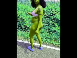 PLANET HULK PUBLIC OUTSIDE PARODY ROLE PLAY SOLO FEMALE SHE HULK