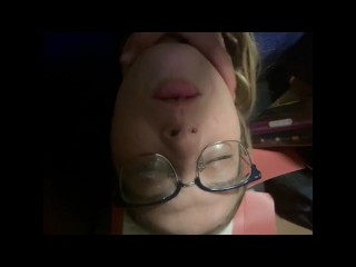 Sis wants stepbro to put her on a leash and collar to suck cock!! Oh no  that’s to hot