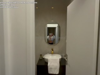 GLORY HOLE - I sucked and swallowed the cum of 12 strangers in front of my cuckold