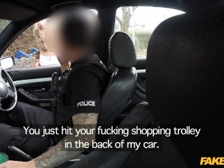 Cop takes BUSTY BLONDE into a Car Scrap Yard for a HARDCORE FUCK - Fake Cop