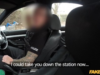 Cop takes BUSTY BLONDE into a Car Scrap Yard for a HARDCORE FUCK - Fake Cop