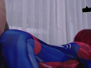 Superheroine Submission: Spider-Woman taking dick in her deep holes