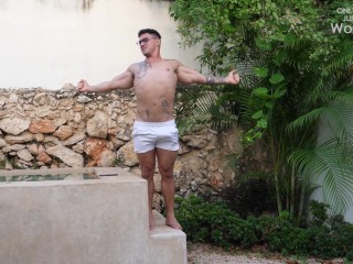 Married Bull Ramon: Milked and Edged by the Pool [WorldStudZ]