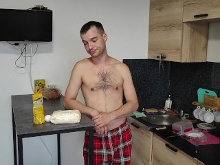 Оладьи из манки и какао