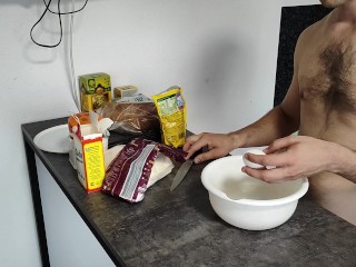 Оладьи из манки и какао