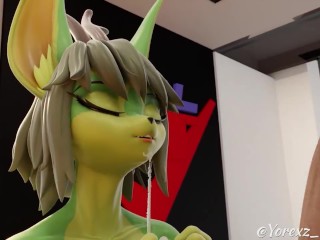 Natsu gets cum in mouth