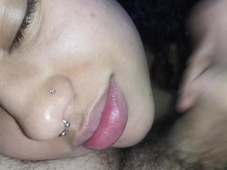 daddy cum on my lips, he jerked in face off until he cum right on my big lips🍆🥛🥛🤤😋💦😵😵‍💫🍆🥛