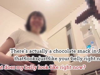 【ボテ腹】久しぶりに彼ちんぽしゃぶって、体に精子ぶっかけてもらった💕