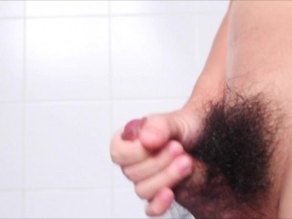 Jerking Off My Red Head Cock In Toilet And Cum Handfree With Throbbing Pulsating Cumshot