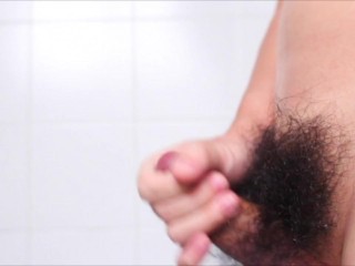 Jerking Off My Red Head Cock In Toilet And Cum Handfree With Throbbing Pulsating Cumshot
