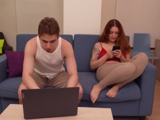 A Very Bold Guy, Testing His Girlfriend's Patience to Provoke Her Into Sex.