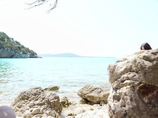 Public sex at the beach — i took him in my mouth and on my pussy