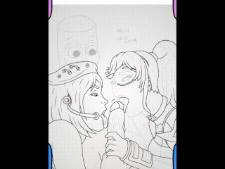 Kapella y Iris chupando la verga de Tung Tung Sahur 🍌