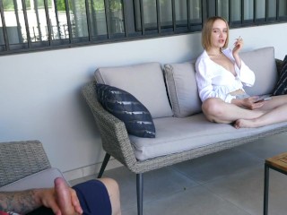 Fuck my ass? A guy with a huge dick is having anal sex with a hot 19 year old blonde!