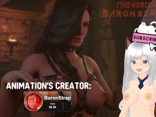 Lesbians torture each other by tickling each other's feet (BaronStrap animation) - Jazziuu