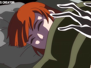 Strange creature fucks vagina with its tongue until it cums inside (Hinca animation) - Jazziuu