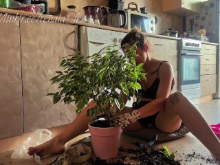 Your mistress makes you lick the ground from her feet