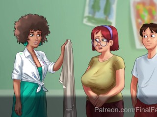 Lewd Gameplay Featuring Art Class, Curvy Babe, Tit Squeezing