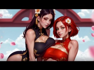 Nutaku / Lust Goddess / I'm the captain of beauties) I woke up and immediately dove into the pussy))