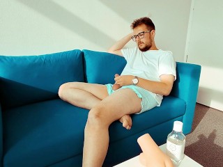 30 min edging session - ruined orgasm with toy & hand