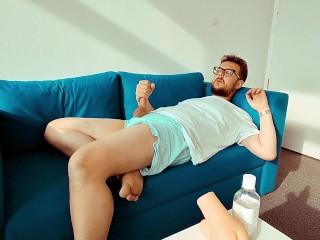 30 min edging session - ruined orgasm with toy & hand