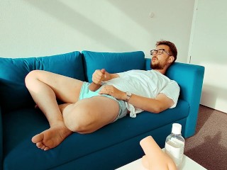 30 min edging session - ruined orgasm with toy & hand