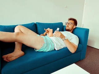 30 min edging session - ruined orgasm with toy & hand